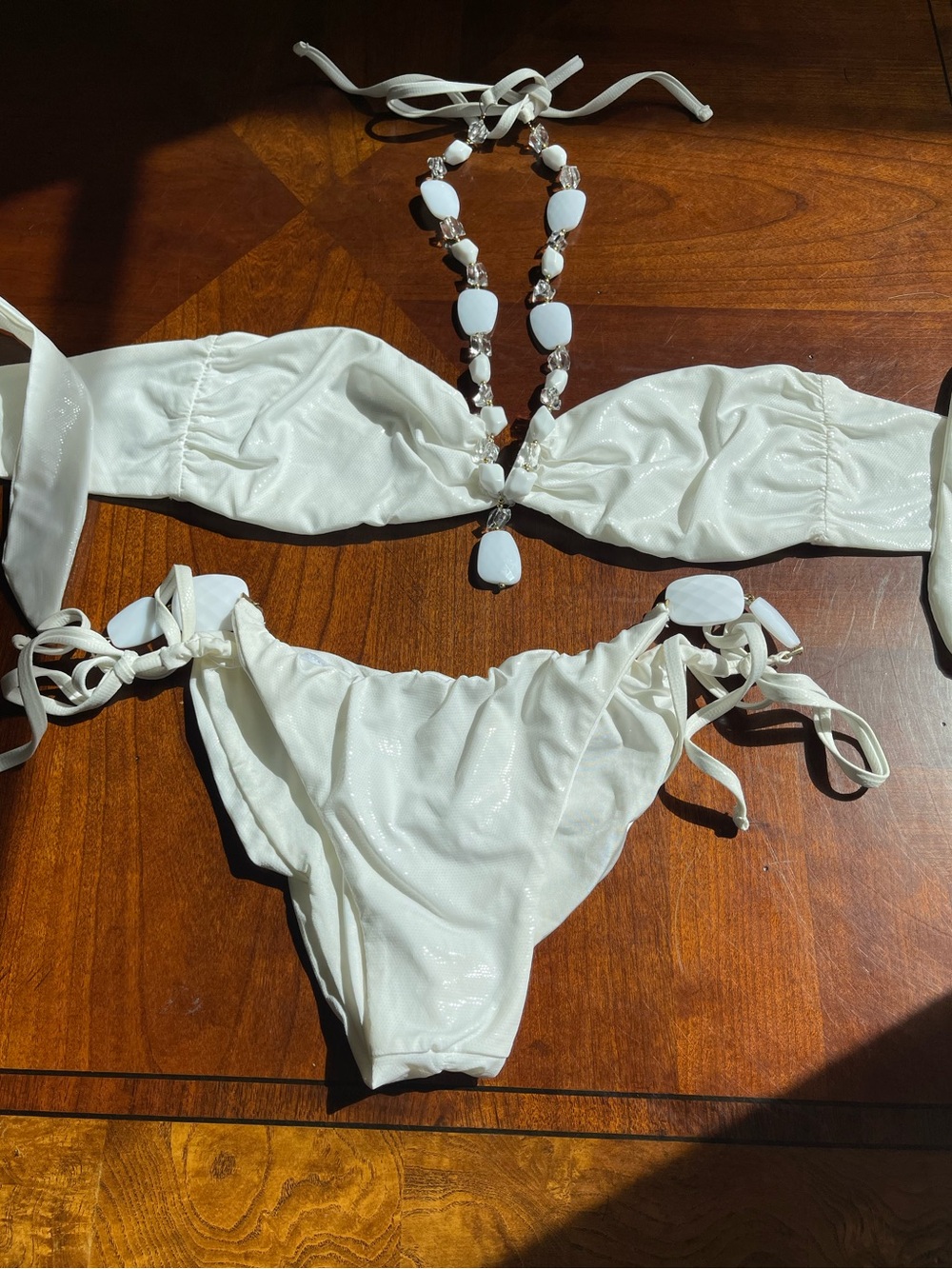Beach bunny mermaid Glitter in the Air bikini L top, XL bottoms Giraffe Bikini